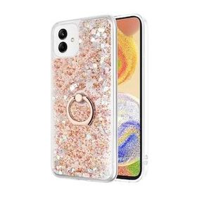 Microsonic Samsung Galaxy A04 Glitter Liquid Holder Gold Kılıf