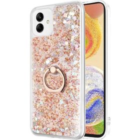 Microsonic Samsung Galaxy A04 Glitter Liquid Holder Gold Kılıf