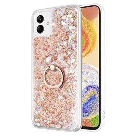 Microsonic Samsung Galaxy A04 Glitter Liquid Holder Gold Kılıf