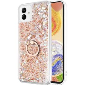 Microsonic Samsung Galaxy A04 Glitter Liquid Holder Gold Kılıf