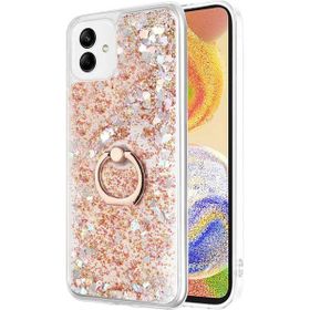 Microsonic Samsung Galaxy A04 Glitter Liquid Holder Gold Kılıf