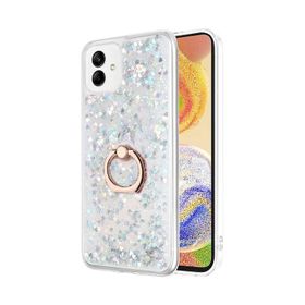 Microsonic Samsung Galaxy A04 Glitter Liquid Holder Gümüş Kılıf