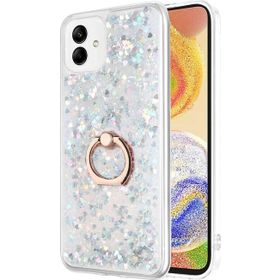 Microsonic Samsung Galaxy A04 Glitter Liquid Holder Gümüş Kılıf