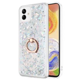 Microsonic Samsung Galaxy A04 Glitter Liquid Holder Gümüş Kılıf