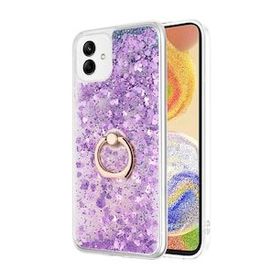 Microsonic Samsung Galaxy A04 Glitter Liquid Holder Mor Kılıf