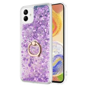 Microsonic Samsung Galaxy A04 Glitter Liquid Holder Mor Kılıf