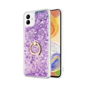 Microsonic Samsung Galaxy A04 Glitter Liquid Holder Mor Kılıf