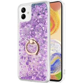 Microsonic Samsung Galaxy A04 Glitter Liquid Holder Mor Kılıf