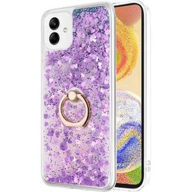 Microsonic Samsung Galaxy A04 Glitter Liquid Holder Mor Kılıf