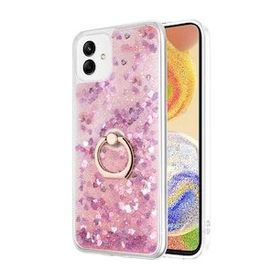 Microsonic Samsung Galaxy A04 Glitter Liquid Holder Pembe Kılıf