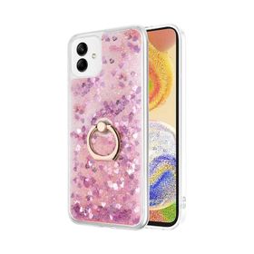 Microsonic Samsung Galaxy A04 Glitter Liquid Holder Pembe Kılıf