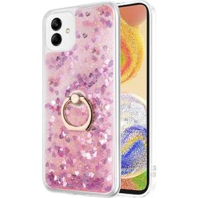 Microsonic Samsung Galaxy A04 Glitter Liquid Holder Pembe Kılıf