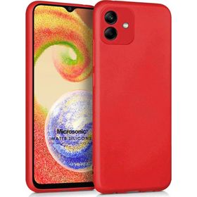 Microsonic Samsung Galaxy A04 Matte Silicone Kırmızı Kılıf