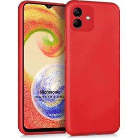 Microsonic Samsung Galaxy A04 Matte Silicone Kırmızı Kılıf
