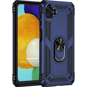 Microsonic Samsung Galaxy A04 Military Ring Holder Lacivert Kılıf