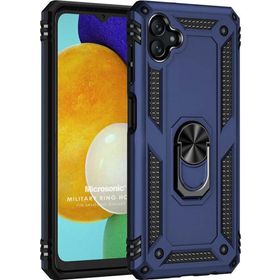 Microsonic Samsung Galaxy A04 Military Ring Holder Lacivert Kılıf