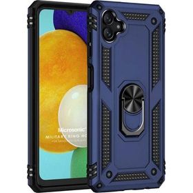 Microsonic Samsung Galaxy A04 Military Ring Holder Lacivert Kılıf
