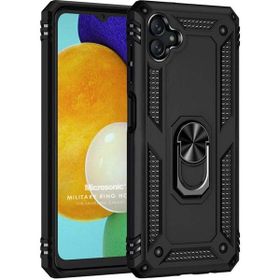 Microsonic Samsung Galaxy A04 Military Ring Holder Siyah Kılıf