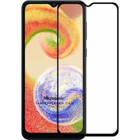 Microsonic Samsung Galaxy A04 Tam Kaplayan Temperli Siyah Cam Ekran Koruyucu