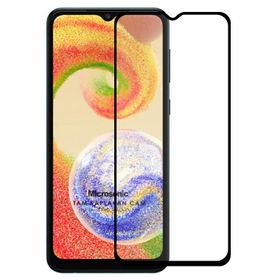 Microsonic Samsung Galaxy A04 Tam Kaplayan Temperli Siyah Cam Ekran Koruyucu