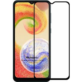 Microsonic Samsung Galaxy A04 Tam Kaplayan Temperli Siyah Cam Ekran Koruyucu