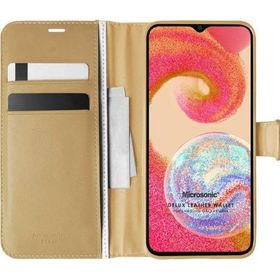 Microsonic Samsung Galaxy A04E Delux Leather Wallet Gold Kılıf