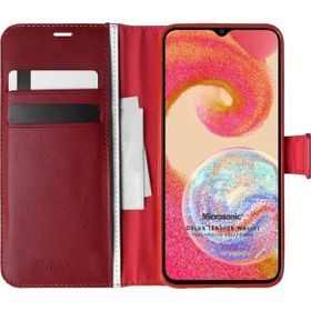 Microsonic Samsung Galaxy A04E Delux Leather Wallet Kırmızı Kılıf