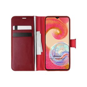 Microsonic Samsung Galaxy A04E Delux Leather Wallet Kırmızı Kılıf