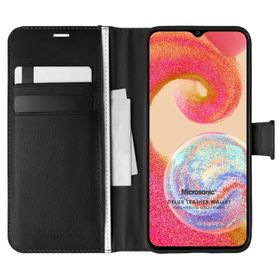 Microsonic Samsung Galaxy A04E Delux Leather Wallet Siyah Kılıf