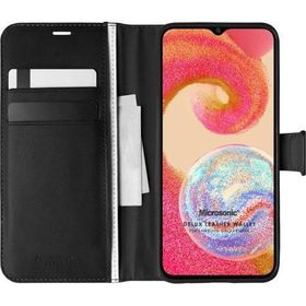 Microsonic Samsung Galaxy A04E Delux Leather Wallet Siyah Kılıf
