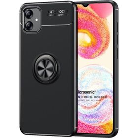 Microsonic Samsung Galaxy A04E Kickstand Ring Holder Siyah Kılıf