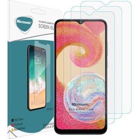 Microsonic Samsung Galaxy A04E Screen Protector Nano Glass 3 Adet Cam Ekran Koruyucu