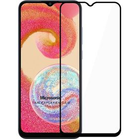 Microsonic Samsung Galaxy A04E Tam Kaplayan Temperli Siyah Cam Ekran Koruyucu