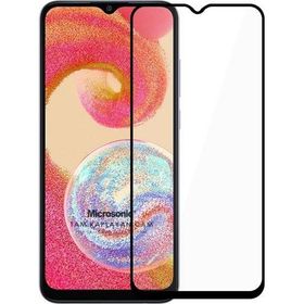 Microsonic Samsung Galaxy A04E Tam Kaplayan Temperli Siyah Cam Ekran Koruyucu