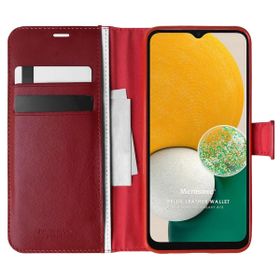 Microsonic Samsung Galaxy A04S Delux Leather Wallet Kırmızı Kılıf