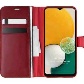Microsonic Samsung Galaxy A04S Delux Leather Wallet Kırmızı Kılıf