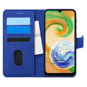 Microsonic Samsung Galaxy A04S Fabric Book Wallet Kırmızı Kılıf
