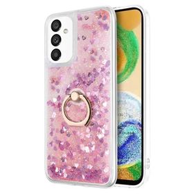 Microsonic Samsung Galaxy A04S Glitter Liquid Holder Beyaz Kılıf