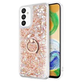 Microsonic Samsung Galaxy A04S Glitter Liquid Holder Beyaz Kılıf