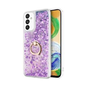 Microsonic Samsung Galaxy A04S Glitter Liquid Holder Beyaz Kılıf