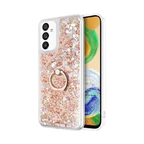 Microsonic Samsung Galaxy A04S Glitter Liquid Holder Beyaz Kılıf