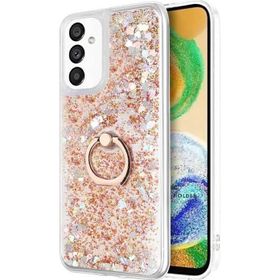 Microsonic Samsung Galaxy A04S Glitter Liquid Holder Gold Kılıf