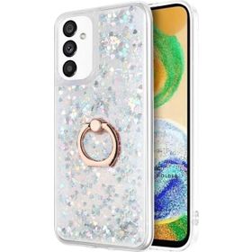 Microsonic Samsung Galaxy A04S Glitter Liquid Holder Gümüş Kılıf