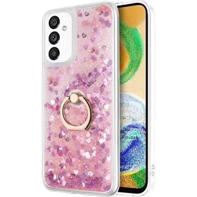 Microsonic Samsung Galaxy A04S Glitter Liquid Holder Pembe Kılıf