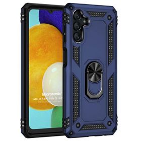 Microsonic Samsung Galaxy A04S Military Ring Holder Lacivert Kılıf