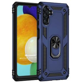 Microsonic Samsung Galaxy A04S Military Ring Holder Lacivert Kılıf