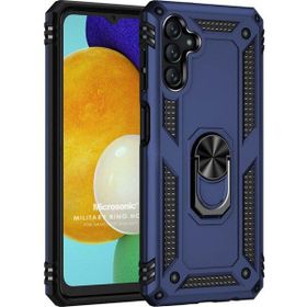 Microsonic Samsung Galaxy A04S Military Ring Holder Lacivert Kılıf