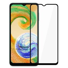 Microsonic Samsung Galaxy A04S Tam Kaplayan Temperli Siyah Cam Ekran Koruyucu