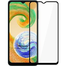 Microsonic Samsung Galaxy A04S Tam Kaplayan Temperli Siyah Cam Ekran Koruyucu