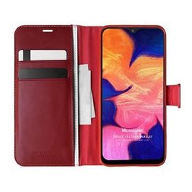 Microsonic Samsung Galaxy A10 Delux Leather Wallet Kırmızı Kılıf